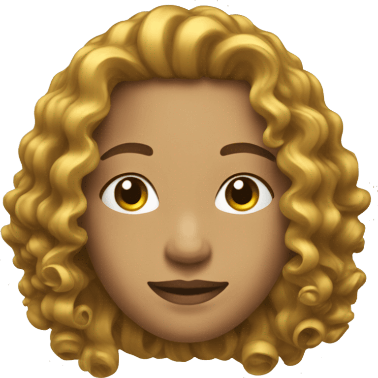 Gold curles for hair emoji