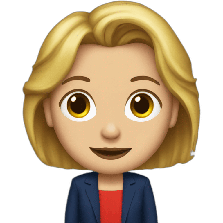 Hillary Clinton wearing a red tonight emoji