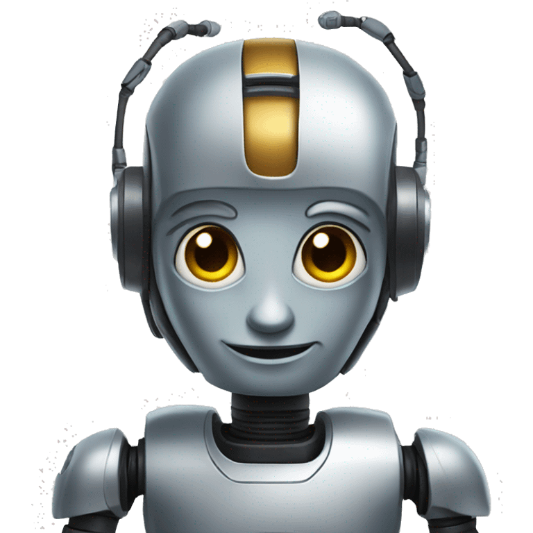 A robot as a human emoji