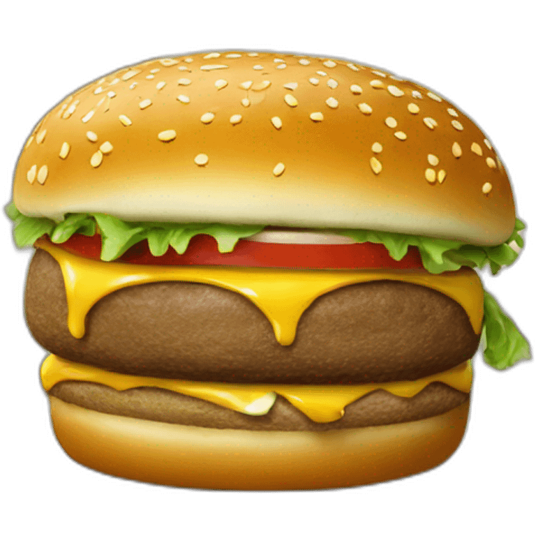 Cheval mange un burger emoji