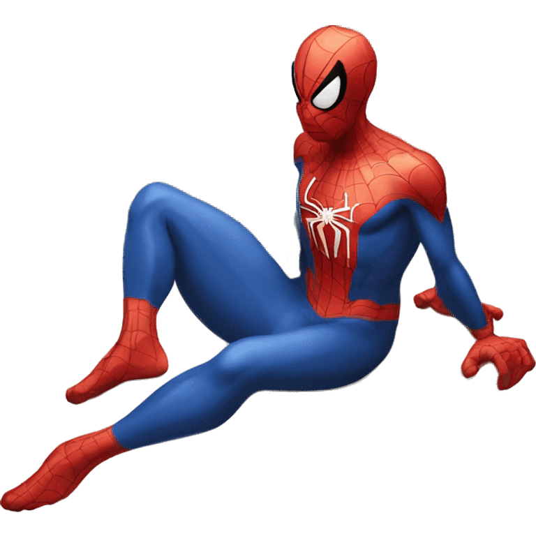 Spiderman Sukhasana pose emoji