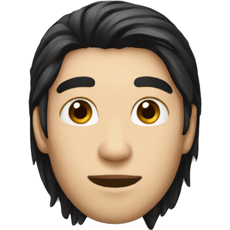 Male long black Hair emoji