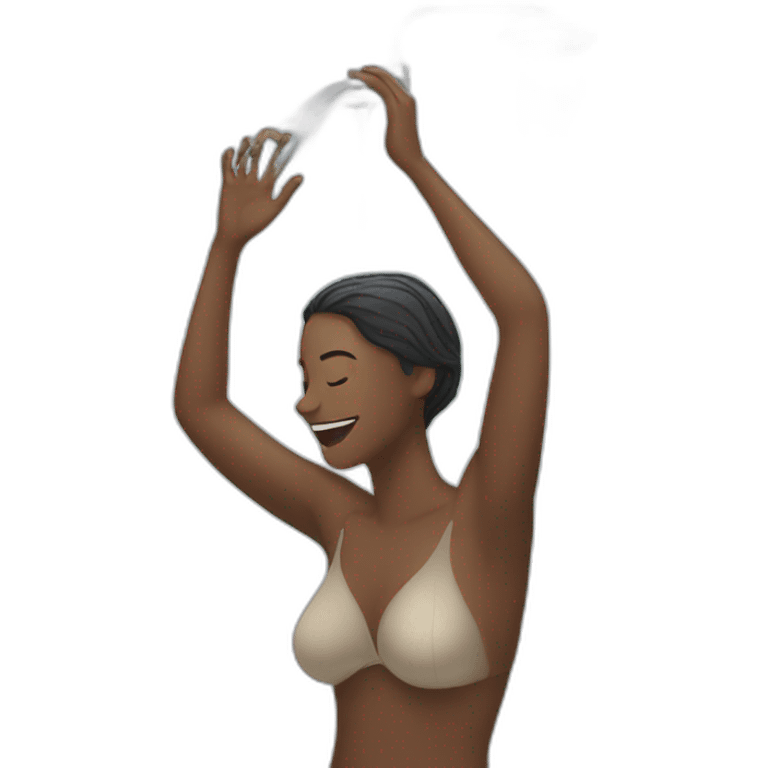 Woman taking a shower emoji