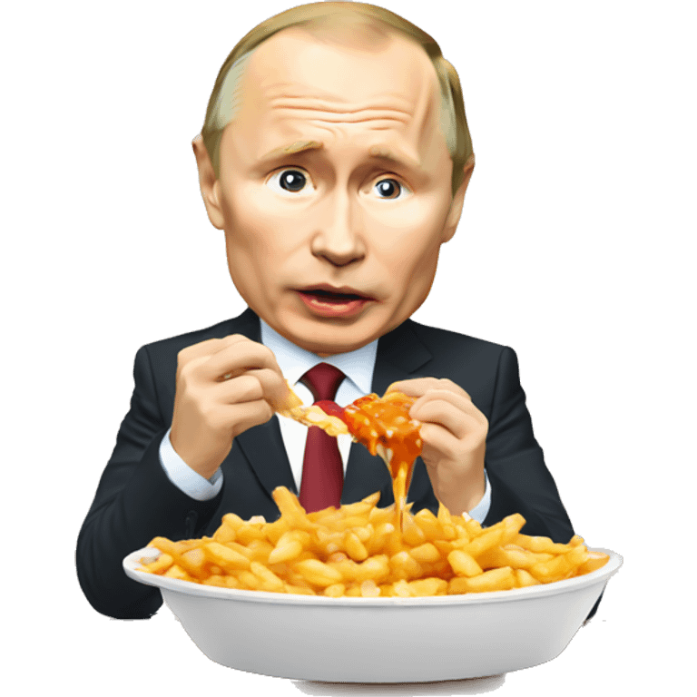 Putin eating a poutine emoji