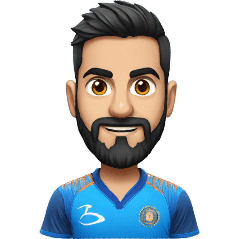 viratkohli+cricketer+blue jersey emoji