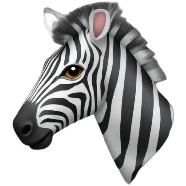 zebra with colored stripes emoji