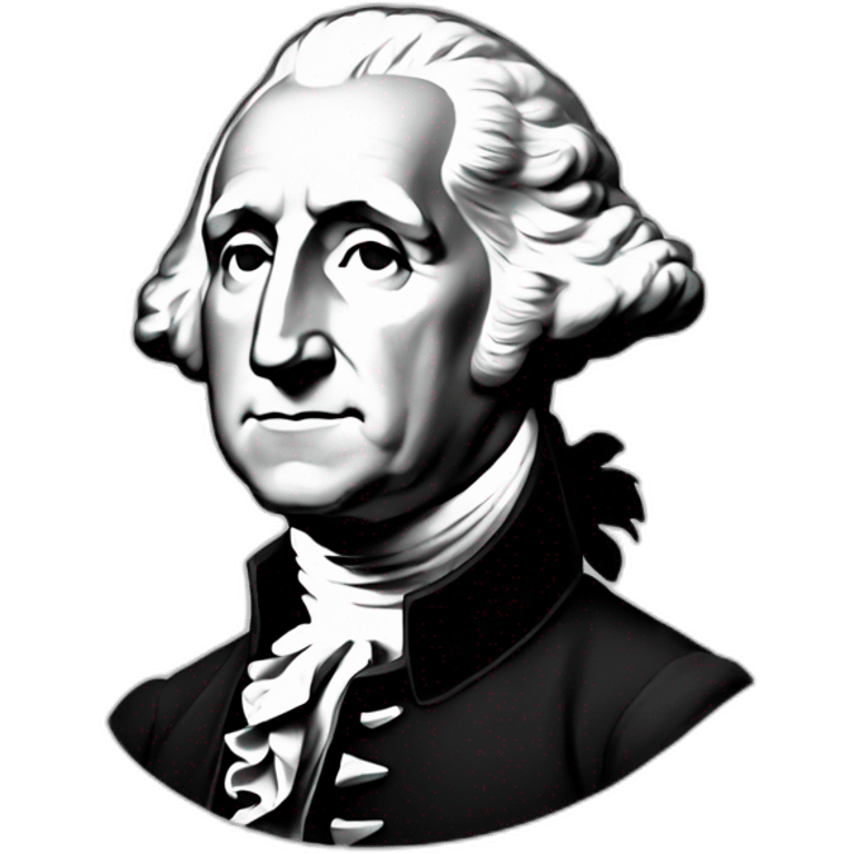 George Washington Black and White emoji