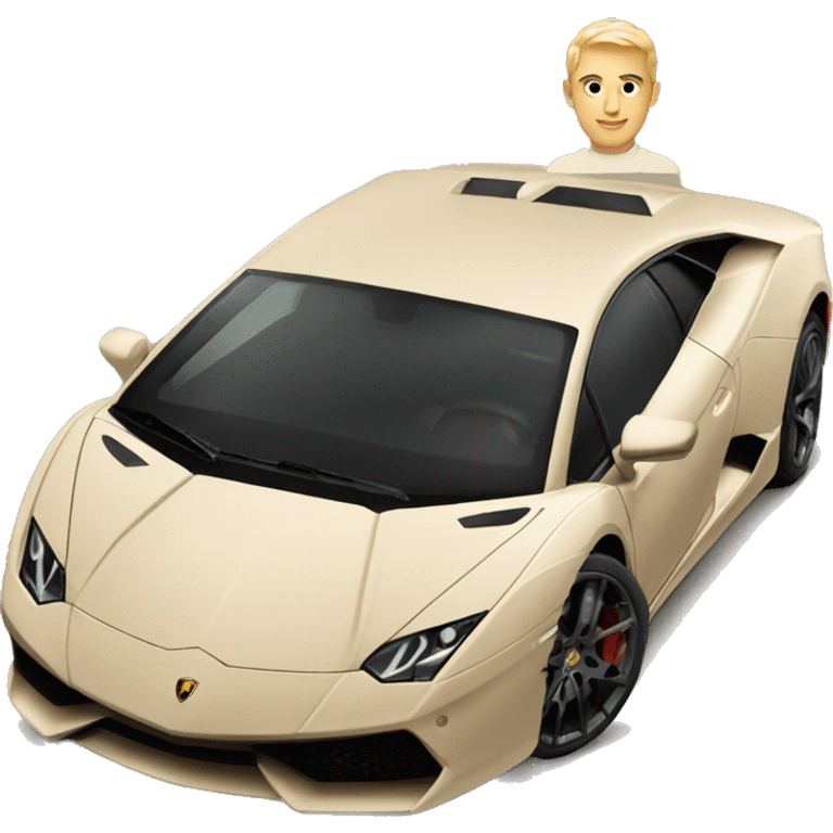 Beige lamborghini emoji