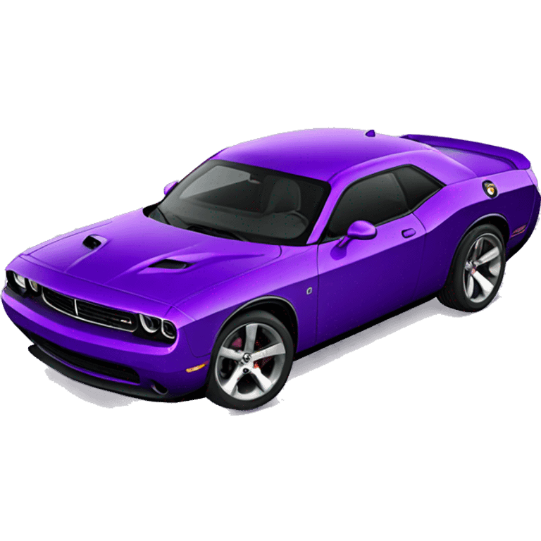 Dodge challenger in purple  emoji