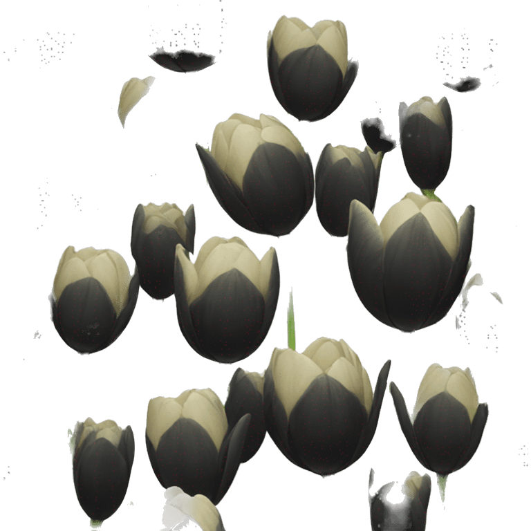 black tulips  emoji