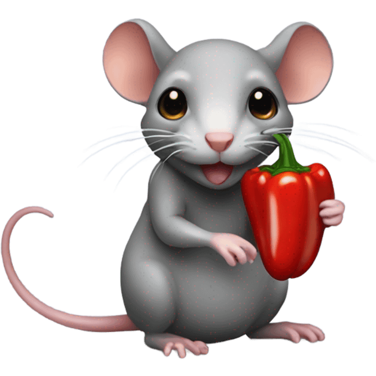 Rat with chilli emoji