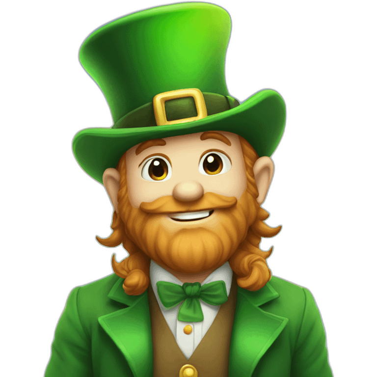 Leprechaun making bm at the end of a rainbow emoji