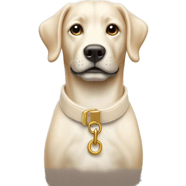 Cream collar and lead emoji