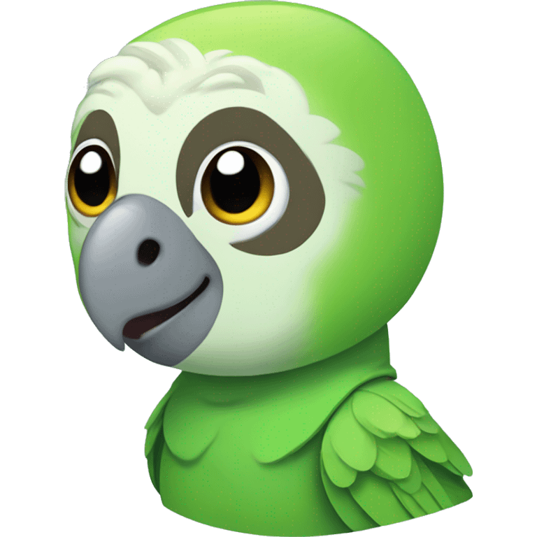 Green monk parakeet emoji