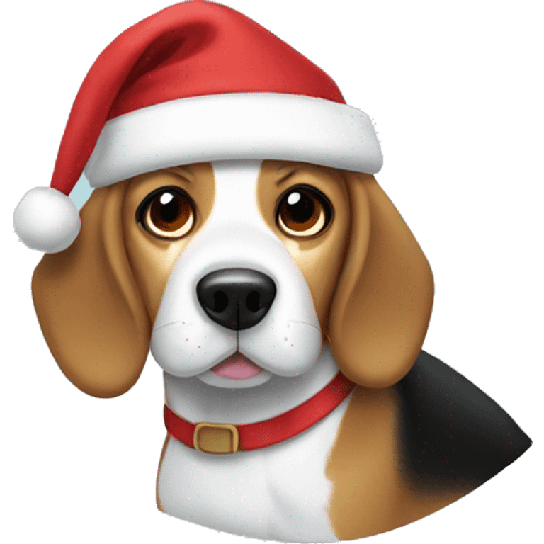 Christmas beagle emoji