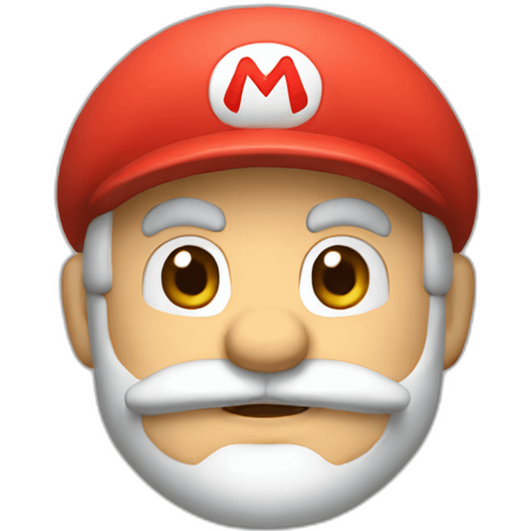 mario with white hair and white beard emoji