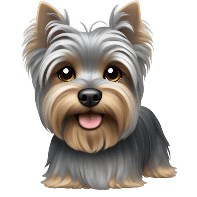 Grey yorkie emoji