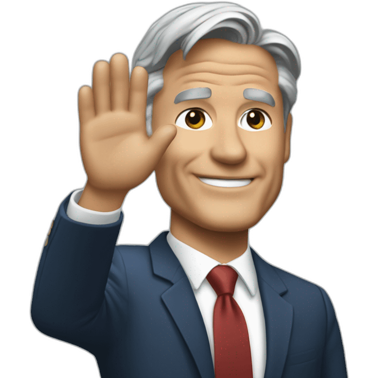 Jerome powell, waving hand emoji