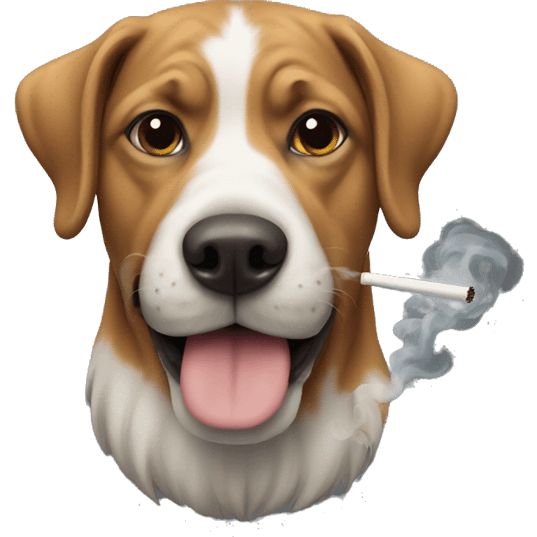 Dog smoke emoji