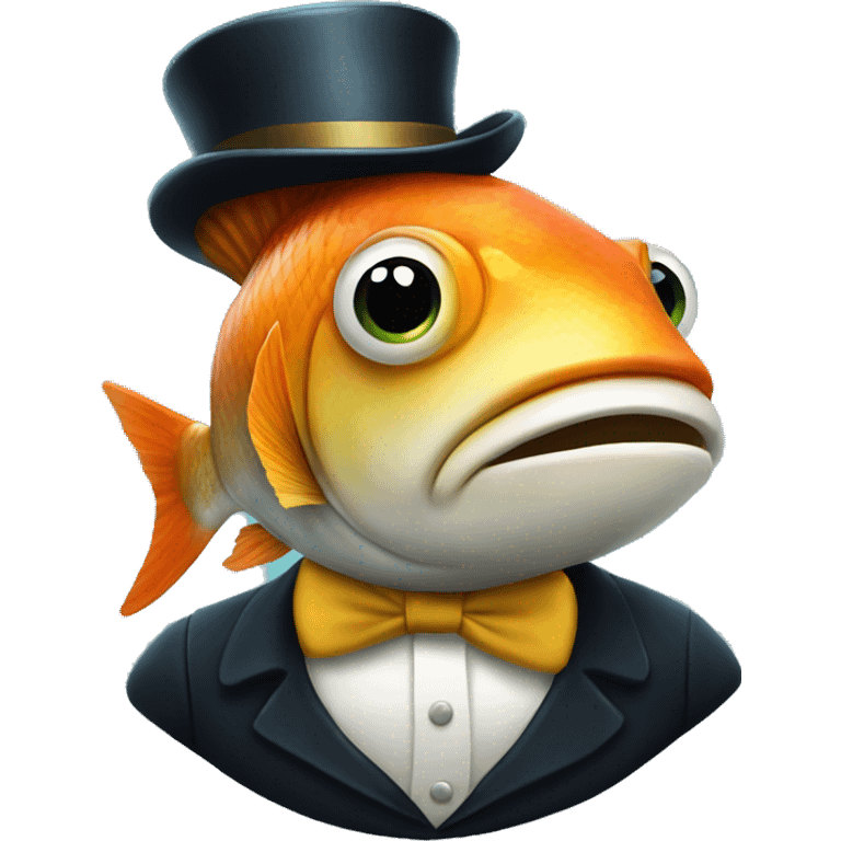 Fish with a tophat emoji