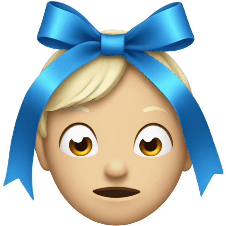 blue bow clean  emoji