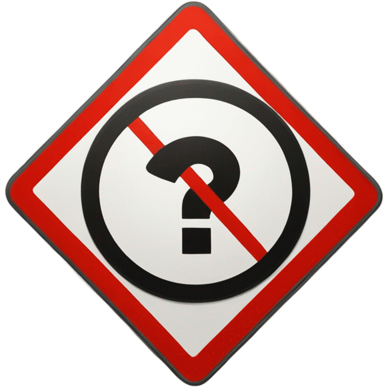 alert road sign with exclamation mark at center emoji