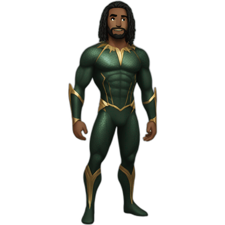 Black aquaman Full body emoji