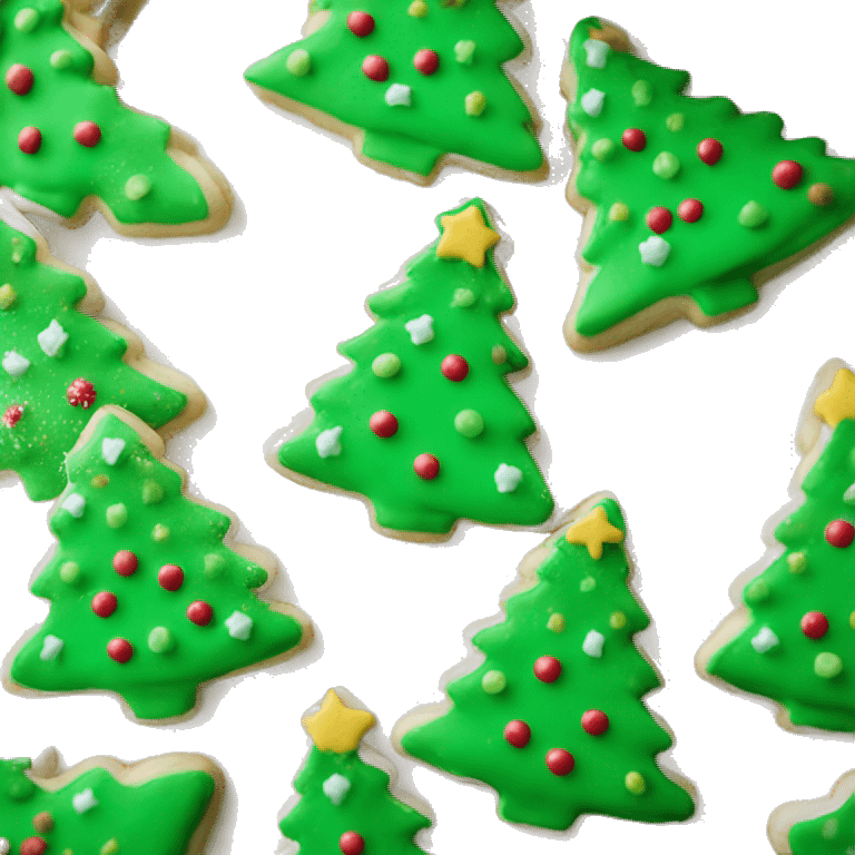 Christmas tree sugar cookie emoji