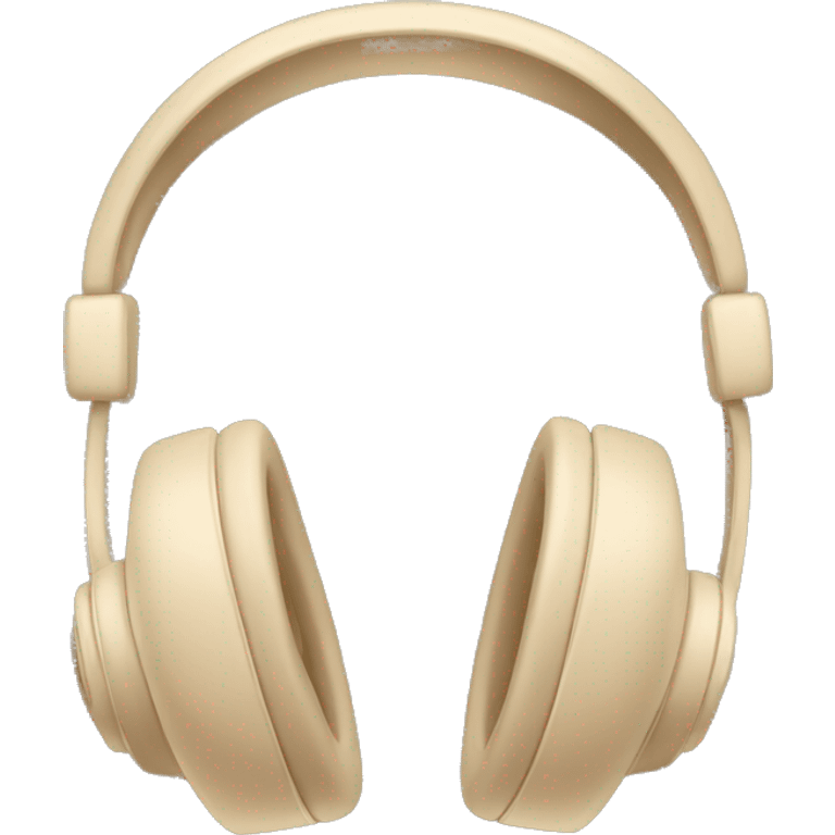 beige headphones with beige bows emoji