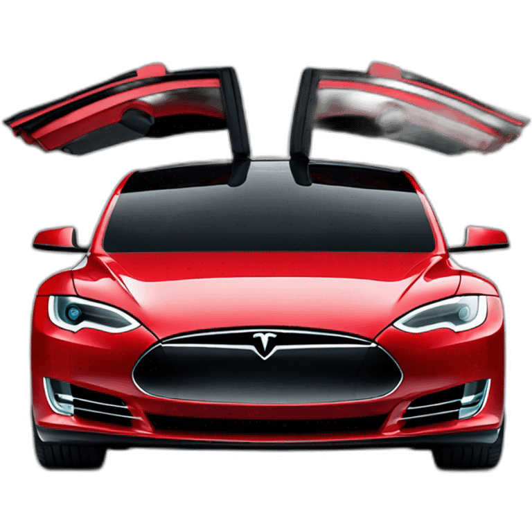 Tesla car red emoji