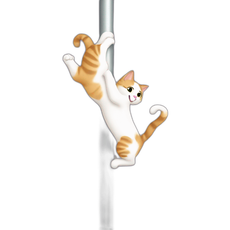 Cat pole-dancing emoji