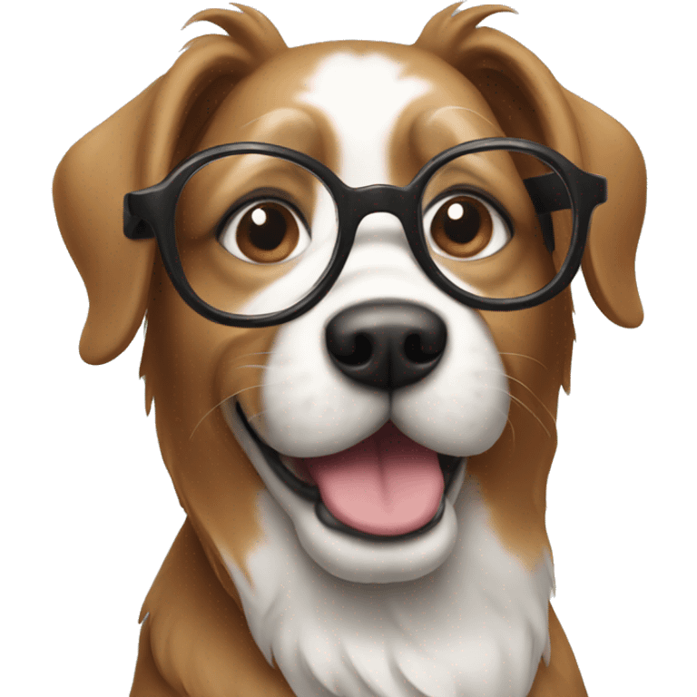 dog wearing glasses emoji