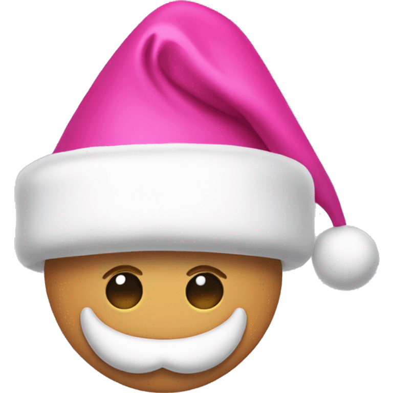 Pink Santa hat emoji