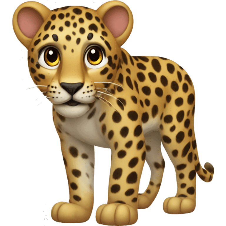 Küssende Leoparden  emoji