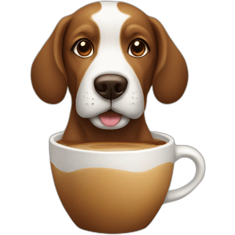 Coffee dog emoji