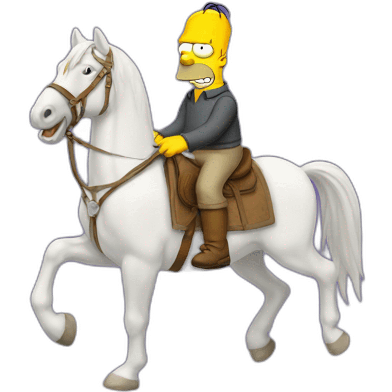 homer simpson riding a horse emoji