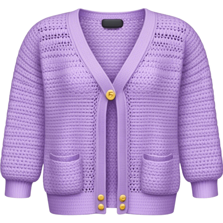 pastel purple crocheted cardigan emoji