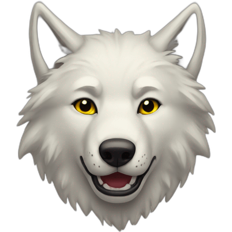 white wolf wearing yellow lakers jersey emoji