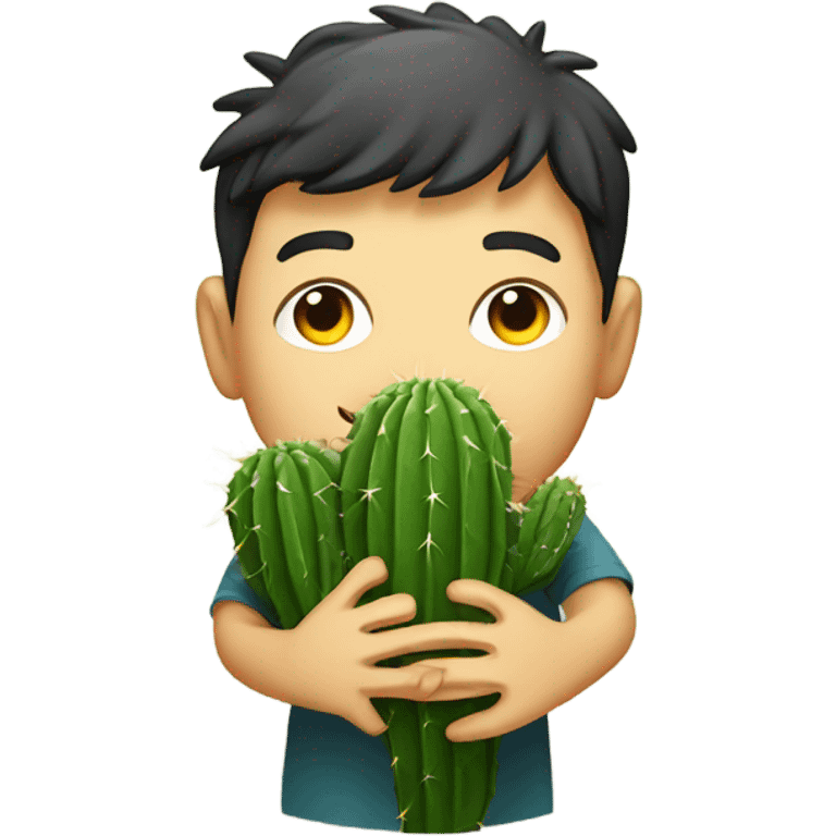 Person eating a prickly cactus  emoji