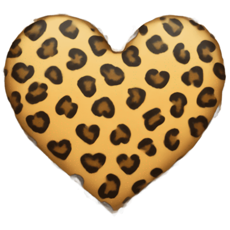 Leopard print heart emoji