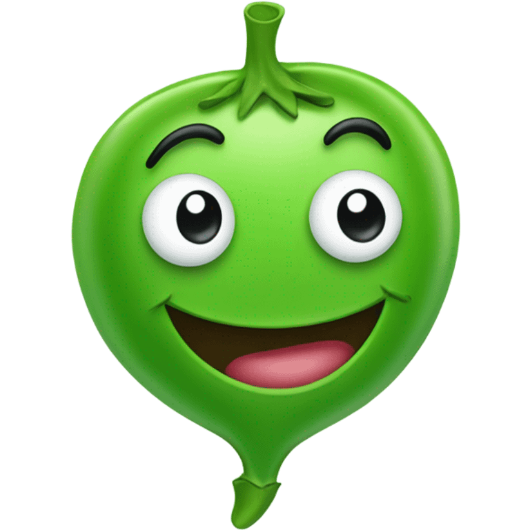 Smiley pea emoji