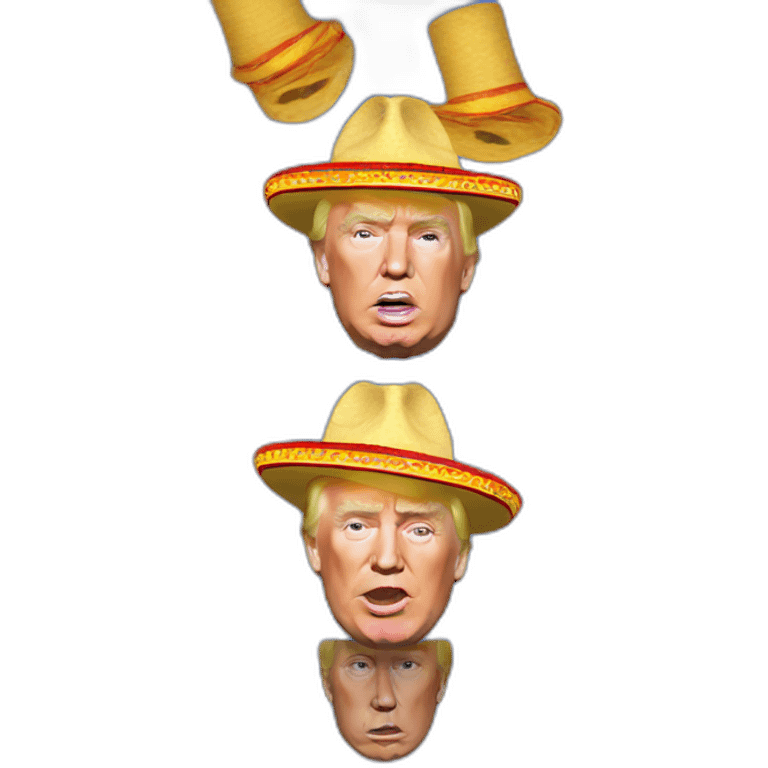 Donald Trump with sombrero emoji