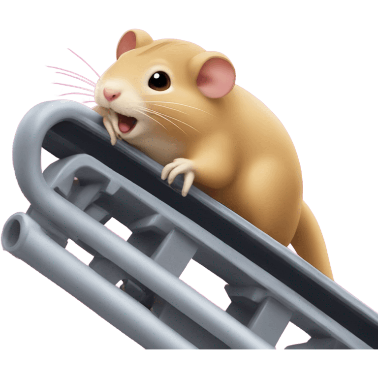 Gerbil on a roller coaster emoji