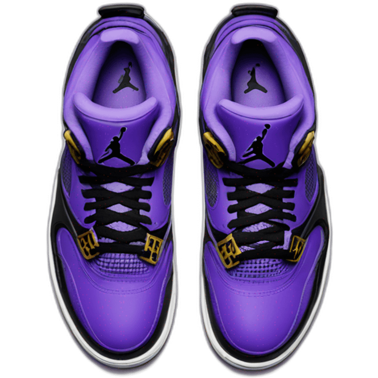 jordan 4 purple and black emoji