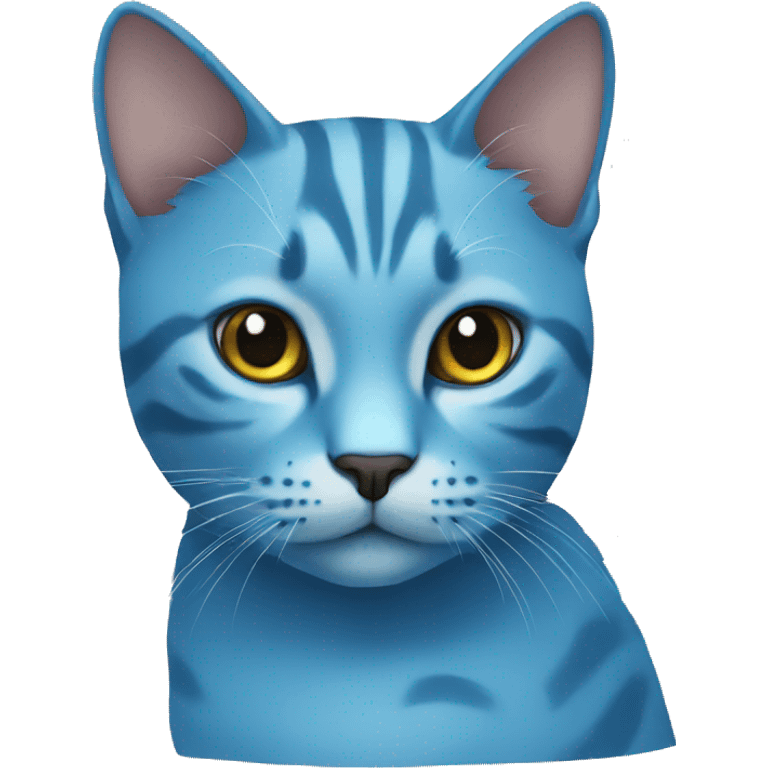 Cat blue emoji