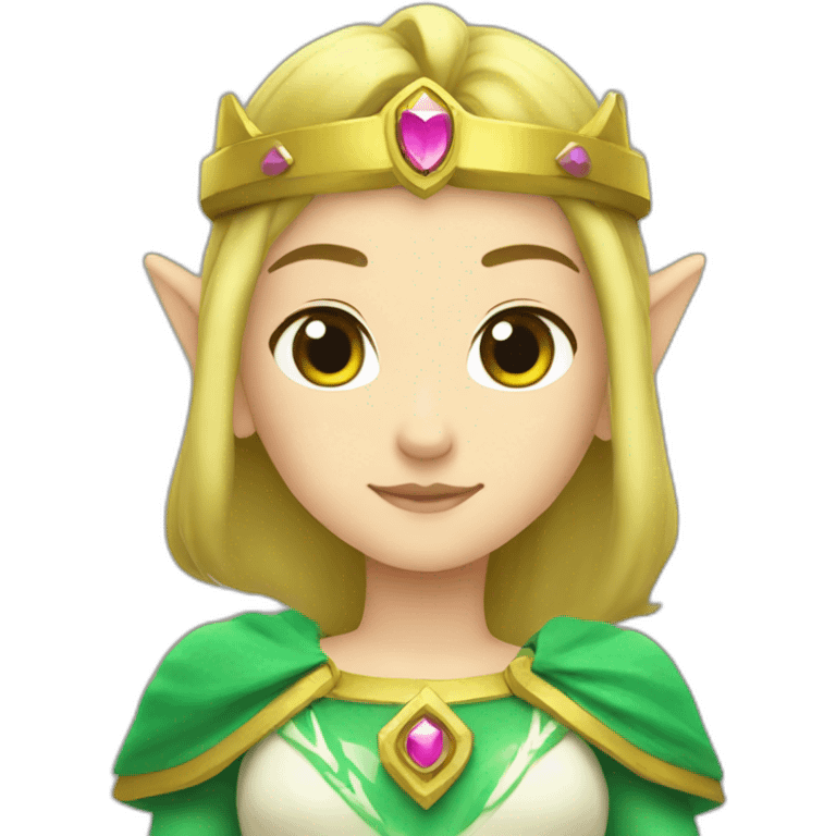 link dressed up as princess Zelda emoji