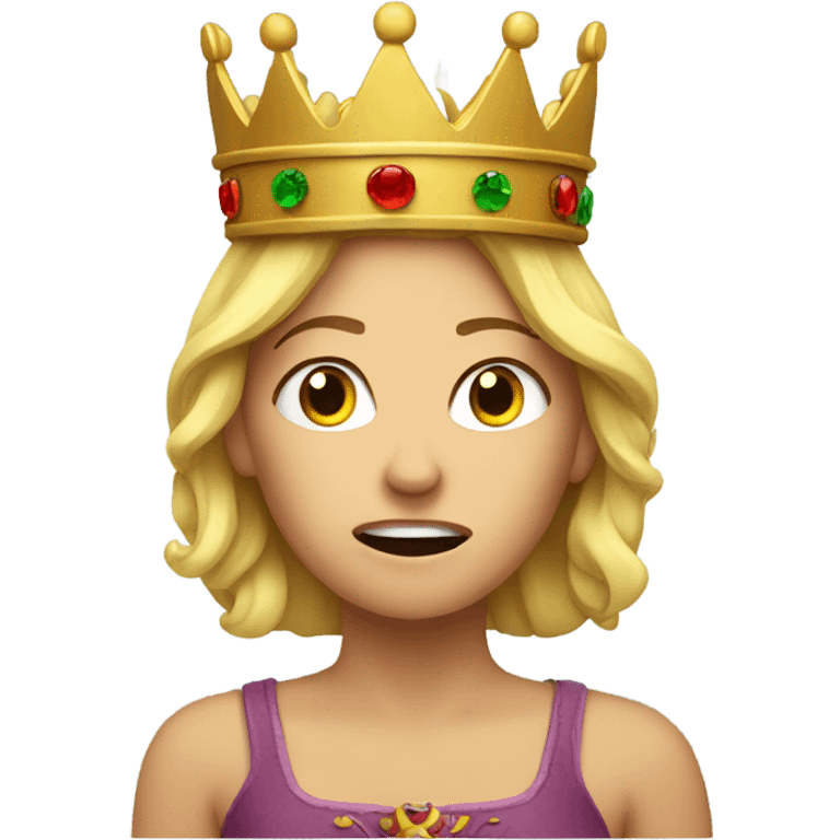 Heidi with crown angry  emoji