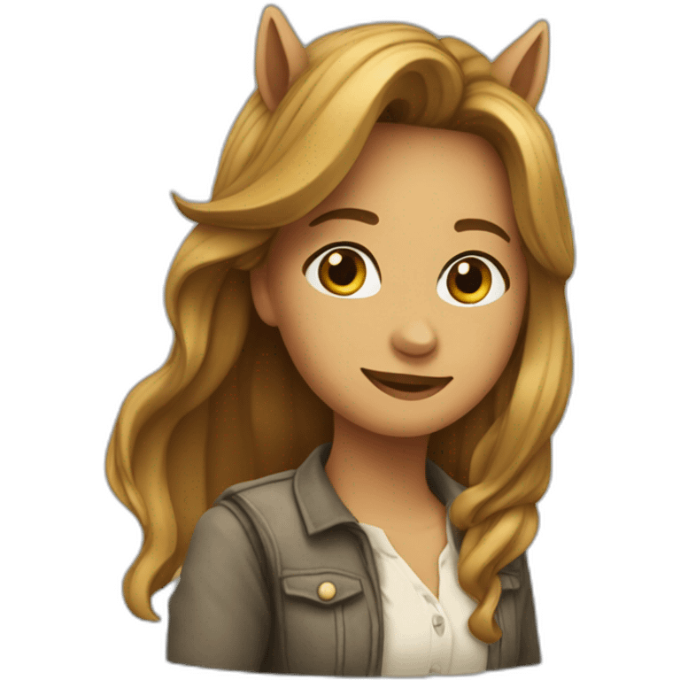 Une fille sur Un cheval  emoji