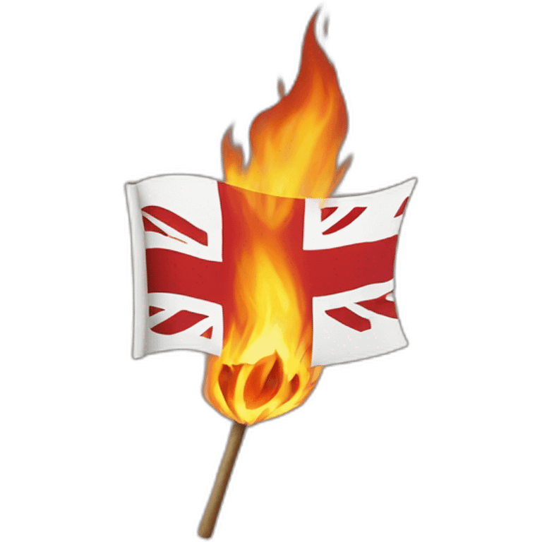 english flag burning emoji