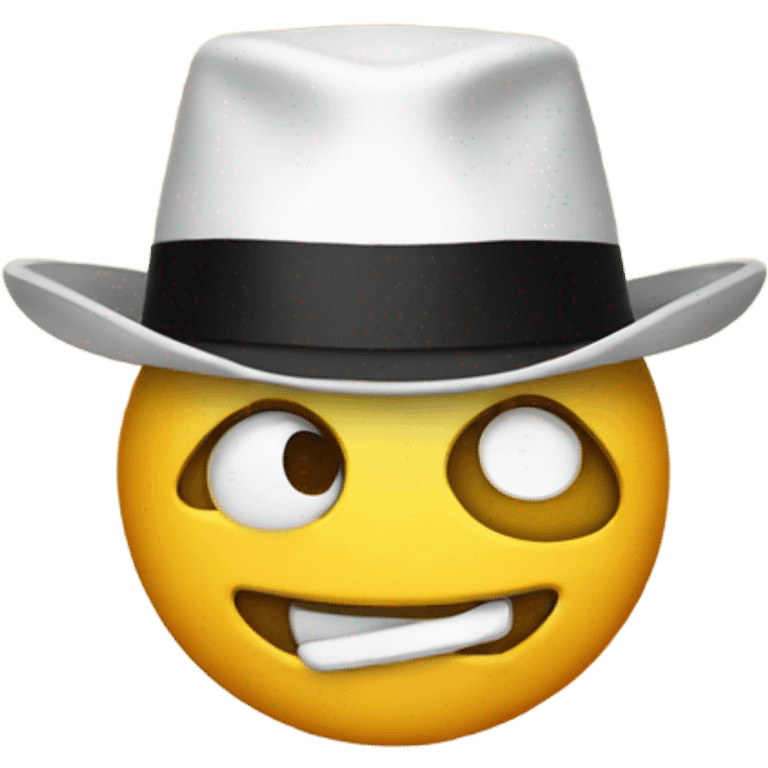 Emoji with a French hat  emoji